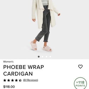 UGG Phoebe Wrap Cardigan - Cream Size Medium